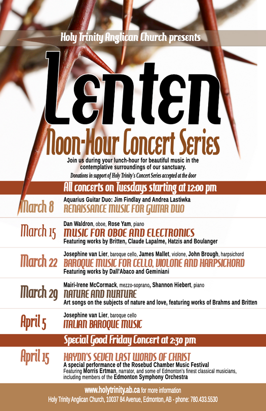 Lenten Noon-Hour Concert Series poster